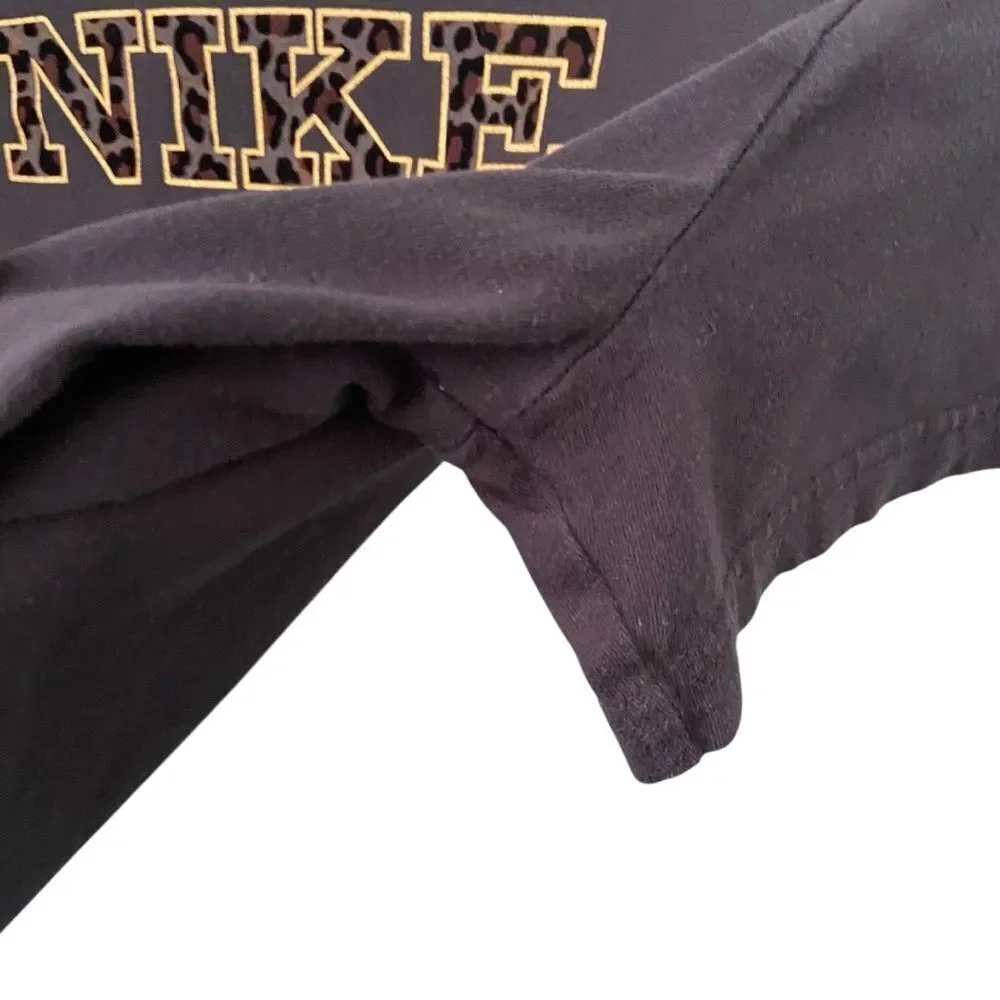 Nike Black Boxy Tee with Gold Logo in Junior Size Large